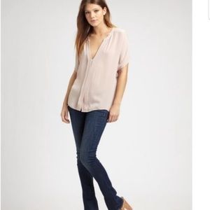 Vince Silk Blouse Blush pink Size Large